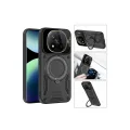 BUĞZ Xiaomi Redmi Note 14 Pro Plus Kılıf Joy Lens Standlı Kapak - Mor
