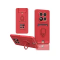 BUĞZ Xiaomi Redmi Note 14 Pro Plus Kılıf Zuma Kartvizitli Yüzüklü Silikon - Kırmızı