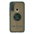 BUĞZ Xiaomi Redmi Note 8 Kılıf Montreal Yüzüklü Silikon Kapak - Yeşil
