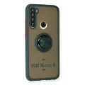 BUĞZ Xiaomi Redmi Note 8 Kılıf Montreal Yüzüklü Silikon Kapak - Yeşil