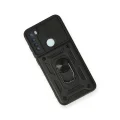 BUĞZ Xiaomi Redmi Note 8 Kılıf Pars Lens Yüzüklü Silikon - Siyah