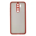 BUĞZ Xiaomi Redmi Note 8 Pro Kılıf Montreal Silikon Kapak - Kırmızı
