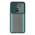 BUĞZ Xiaomi Redmi Note 8 Pro Kılıf Palm Buzlu Kamera Sürgülü Silikon - Yeşil