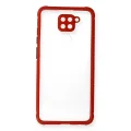 BUĞZ Xiaomi Redmi Note 9 Kılıf Miami Şeffaf Silikon - Kırmızı