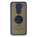 BUĞZ Xiaomi Redmi Note 9 Kılıf Montreal Yüzüklü Silikon Kapak - Lacivert