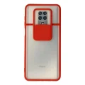 BUĞZ Xiaomi Redmi Note 9 Pro Kılıf Palm Buzlu Kamera Sürgülü Silikon - Kırmızı