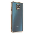 BUĞZ Xiaomi Redmi Note 9 Pro Kılıf Razer Lensli Silikon - Gold