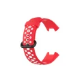 BUĞZ Xiaomi Redmi Watch 2 Spor Delikli Kordon - Kırmızı-beyaz