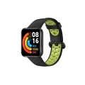 BUĞZ Xiaomi Redmi Watch 2 Spor Delikli Kordon - Siyah-yeşil