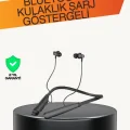 BUĞZ Y12 Bluetooth Kablosuz Kulaklık LCD Pil Ekranı, Kompozit Diyafram, Dokunmatik Panel