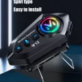 BUĞZ Y12  Motor Kask Kulaklık Rgb Modlu Radyolu Motosiklet Kulaklık 5.3 Bluetooth Intercom