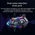 BUĞZ Y20 Motor Kurye Kask Kulaklık Rgb Modlu Bluetooth Motosiklet Kulaklık 5.3 Bluetooth Interkom