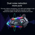 BUĞZ Y20 Motor Kurye Kask Kulaklık Rgb Modlu Bluetooth Motosiklet Kulaklık 5.3 Bluetooth Interkom - Lisinya