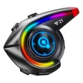 BUĞZ Y21 Rgb Işık Efektli Intercom Bluetooth Motosiklet Kask Kulaklığı Intercom Kulaklık