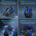 BUĞZ Y5x Rgb Işıklı Intercom 5 Kişi Bağlantılı 1000mah Motosiklet Bluetooth Kulaklık Seti