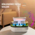 BUĞZ Yağmur Damlası Tasarımlı Hava Nemlendirici ve Aromaterapi Difüzörü, 7 Renk RGB Işık