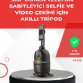 BUĞZ Yapay Zeka Destekli Yüz Takip Özellikli 360 Derece Dönen Masaüstü Telefon Sabitleyici
