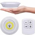  Yapışkanlı 3lü Spot Led Işık Lamba Montajsız Pilli Uzaktan Kumandalı