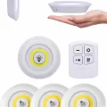  Yapışkanlı 3lü Spot Led Işık Lamba Montajsız Pilli Uzaktan Kumandalı