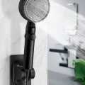 BUĞZ Yapışkanlı Duş Başlığı Tutucu Ayarlı Siyah Bx40