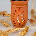 BUĞZ Yaprak Model  El Yapımı Çömlek Buhurdanlık Tütsülük