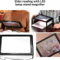 BUĞZ Yaşlılar İçin A4 Boyutu Masa Tipi Işıklı Okuma Büyüteç Th275205b - BUĞZ