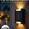BUĞZ Yeni Model Solar Çift Taraflı Duvar Lambası Dekoratif Duvar Lambası Yeni Nesil