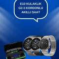 BUĞZ Yeni Nesil Akıllı Saat Ve Bluetooth Kulaklık Titreşim Bildirimleri Uyku Takibi