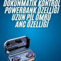  Yeni Nesil Bluetooth Kulaklık Uzun Pil Ömrü El Fenerli Dijital Şarj Göstergeli