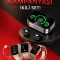 BUĞZ Yeni Nesil Kaliteli Akıllı Saat ve Kablosuz Bluetooth Kulaklık Yüksek Ses Kaliteli