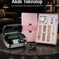 BUĞZ Yeni Nesil Kaliteli Akıllı Saat ve Kablosuz Bluetooth Kulaklık Yüksek Ses Kaliteli Yeni Nesil
