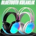 BUĞZ Yeni Nesil Kulak Üstü Kablosuz Uzun Ömürlü RGB Işıklı Bluetooth Kulaklık - BUĞZ