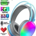 BUĞZ Yeni Nesil Kulak Üstü Kablosuz Uzun Ömürlü RGB Işıklı Bluetooth Kulaklık - BUĞZ
