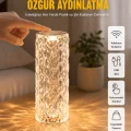 BUĞZ Yeni Nesil Modern Kristal Masa ve Gece Lambası Dokunmatik Renk Değiştirebilen