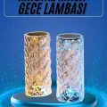 BUĞZ Yeni Nesil Modern Kristal Masa ve Gece Lambası Dokunmatik Renk Değiştirebilen
