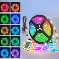 BUĞZ Yeni Nesil RGB Işıklı 10Metre Şerit Led Kumandalı Şarj Edilebilir