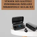 BUĞZ Yeni Nesil TWS Kablosuz Kulaklık Güçlü Batarya Yüksek Kalite Bluetooth 5.0 ANC Özelliği - BUĞZ