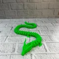 BUĞZ Yeşil Hareketli Ejderha Figürü Esnek Gövdeli Fantastik Dekor 60 cm - Lisinya