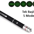 BUĞZ Yeşil Lazer Pointer 500 mW 15 Km Etkili (Tek Başlık 5 Model)
