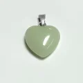 BUĞZ Yeşim Kalpli Doğaltaş Kolye Ucu Küçük 1,5 cm
