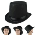 BUĞZ Yetişkin Boy Siyah Renk Keçe Sihirbaz Fötr Şapka