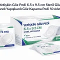 BUĞZ Yetişkin Göz Pedi 6.5 x 9.5 cm Steril Göz Bandı Yapışkanlı Göz Kapama Pedi 50 Adet 1 Kutu