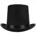  Yetişkinler İçin Siyah Renk Ringmaster Sihirbaz Şapkası Silindir Şapka