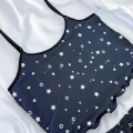 BUĞZ Yıldız Desenli Lacivert Şortlu Pijama Takımı