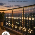 BUĞZ Yıldız Figürlü Perde Peri Led 3x3 Metre Dekoratif Işık Yeni Nesil