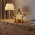 BUĞZ Yıldız Şeklinde Sarı Mumluk Loş Işık Ev Aksesuarı