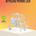 BUĞZ Yıldız ve Ay Figürlü Prizli Perde LED Işık Romantik Ortam Aydınlatması