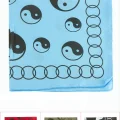 BUĞZ Yin Yang Desenli Keten Bandana 50*50