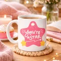 BUĞZ You’re a Star SEN YILDIZSIN Yazılı Porselen Kupa MODEL 154 – Motivasyon Temalı, Özel Tasarım Kahve & Çay Kupası