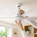 BUĞZ Yüksek Aydınlatma Performansına Sahip LED Tavan Fanı Sessiz Çalışma Güçlü Esinti ve Uzaktan Kumanda Kontrolü